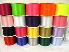 QUALITY SATIN SASH RIBBON 4in 100mm WIDE CHOICE OF 18 BEAUTIFUL COLOURS - NEW 