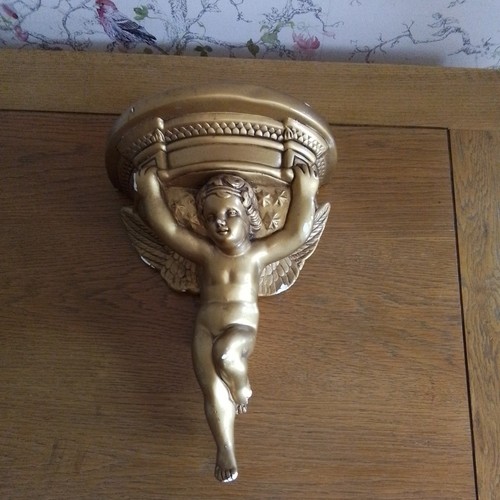 Vintage gilded plaster - gilded,