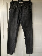Mens Zara Black Stretch Denim Skinny Jeans 5 Pocket Zip Fly Size Waist 32inch