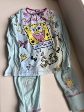 SpongeBob Square Pants Pyjamas 7-8 Years Used But Good Condition 
