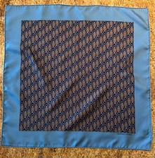 Vintage Hermes Blue Silk