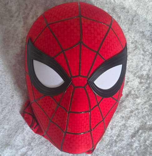 Spider man red full face - full,