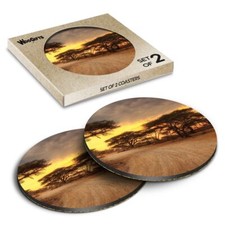 Round MDF Coaster Serengeti