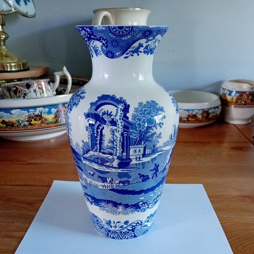 Spode blue italian large vase - blue,