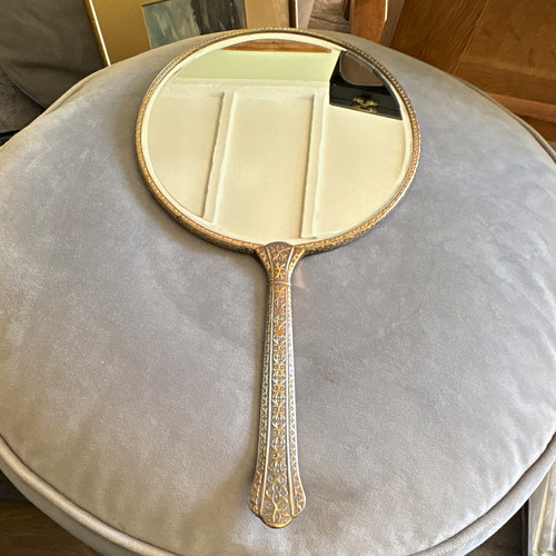 Vintage round handheld vanity - handheld,