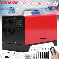 12V 8KW Diesel Air Night Heater 4 Holes LCD Remote for Truck Boats Home Caravan