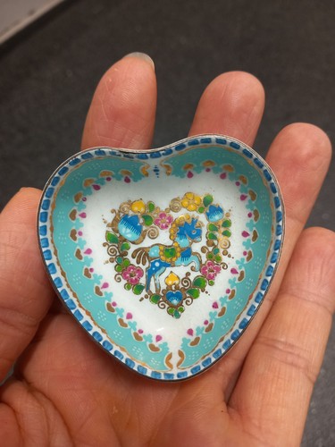 Vintage enameled copper - enameled,