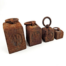 Antique Rusty Cast Iron Set