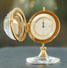 Swarovski Crystal Globe Clock