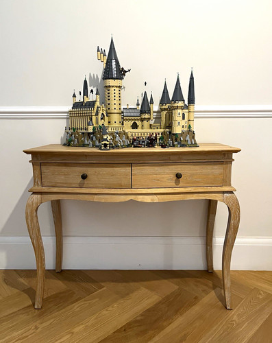 Solid oak french console - oak, table