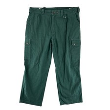 Vintage Trousers Mens Green Cargo Workwear Fatigues Marsum 80s XL 40"