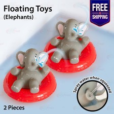 For 3 Years+ Kid Bath Time Cute Floating Elephant Rubber Toy Swim Ring Gift x 2
