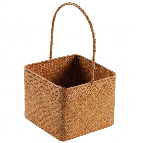 Seagrass basket with loop - with,