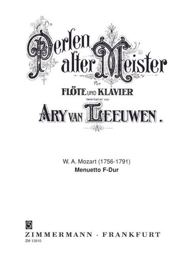 Menuetto major flute and - menuetto,