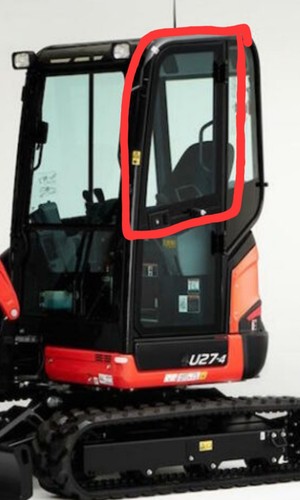 Upper door glass fit - glass, to