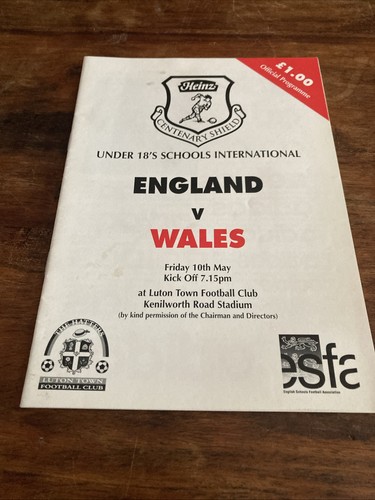 England wales 5 - v, 10/5/1996