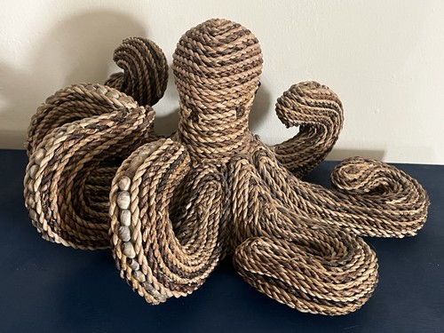 Vtg rattan wicker octopus - vtg,