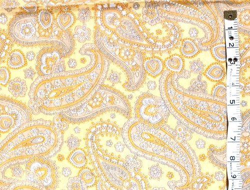 Vintage yellow paisley - paisley, fabric