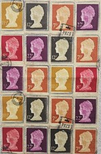 British Postage Stamp Fabric