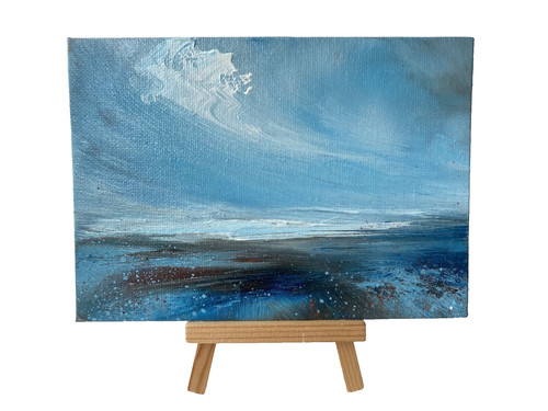 Abstract seascape art blue oil - seascape,