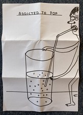 David Shrigley Addicted To POP Flyer / Fold Out Poster The Social London 2009