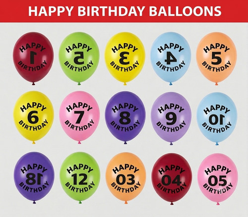 Happy birthday balloons - happy,