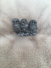 Royal Selangor Pewter Owl Group Figurine 1994 