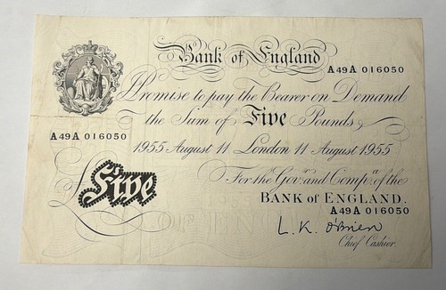 Bank england white 5 - bank,