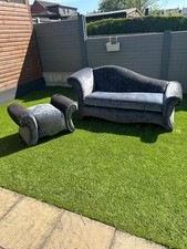 Chaise Longue Grey Fabric