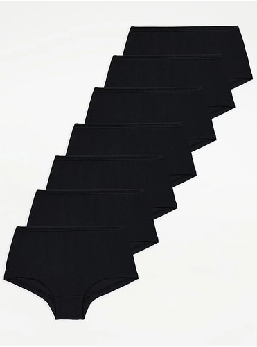 Black short cut knickers - short, 7