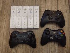 (FAULTY) Bundle X5 Nintendo Wii Official Remote + Wii U Pro + Xbox Controllers