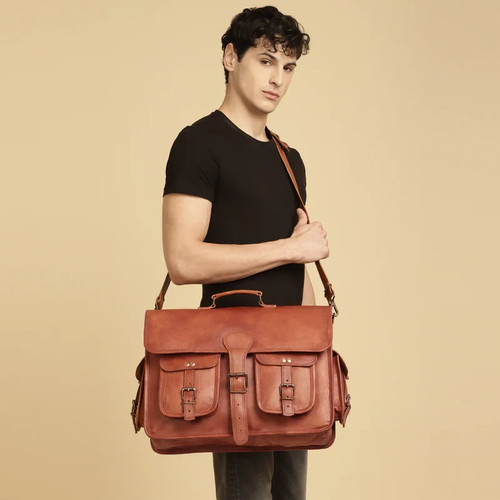 Handmade briefcase genuine - briefcase,