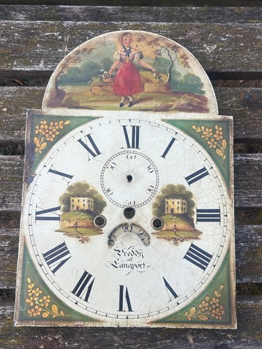 Antique longcase hand painted