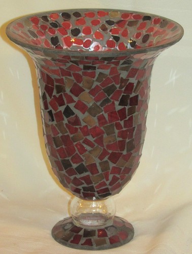 Large red mosaic glass - large,