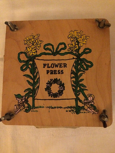 Detailed wooden flower press - wooden, press'