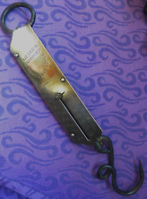 RARE VINTAGE SALTER'S BRASS SPRING BALANCE HANGING SCALES 24lb NOT 25! Barn Find