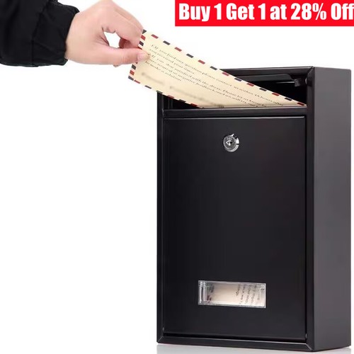 Black large letter box - black,