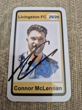 Signed Connor Mclennan Livingston Scottish Football Card 2025/26