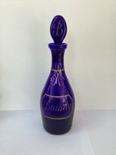 Antique Bristol Blue Brandy Decanter