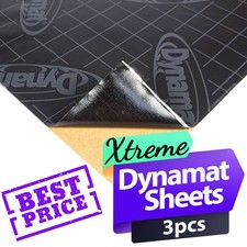 3 x Dynamat Xtreme Car Door Floor Hood Boot Sound Proofing Deadening 18"x32"