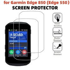 2 x For Garmin Edge 850 / 550 Tempered Glass Film Screen Protector Cover