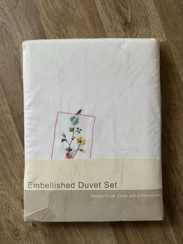 Double duvet set white - set,