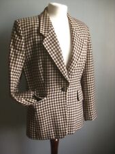 AQUASCUTUM JACKET BLAZER VINTAGE TWEED Lindy hop 12 pure new wool riding check