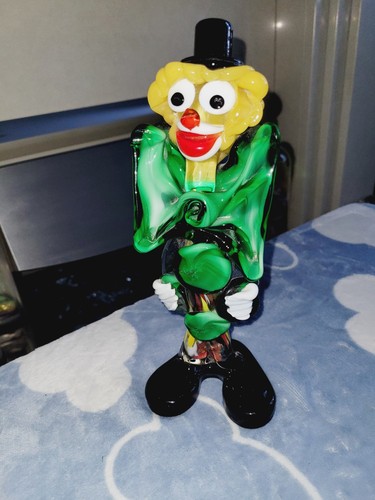 Murano glass clown figurine - murano,