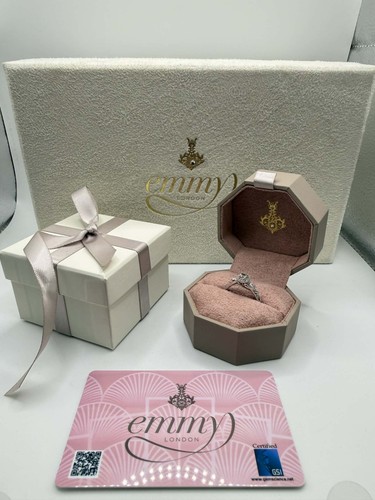 18ct white gold emmy diamond - gold,