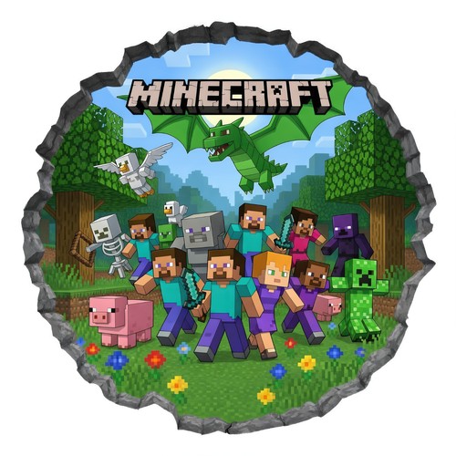 Minecraft wall sticker - sticker, cm