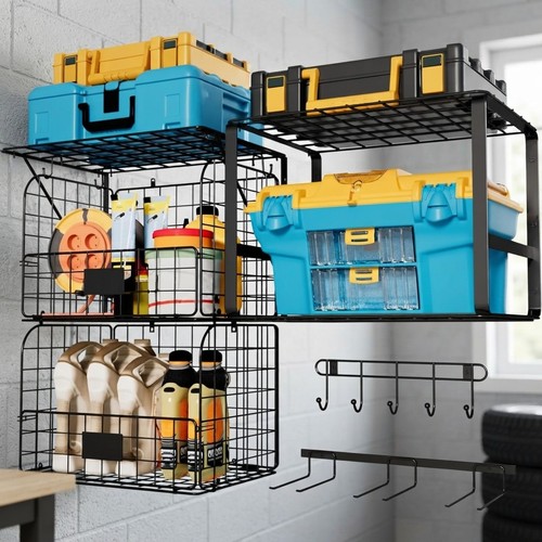 Space saving garage shelf - space-saving,