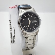Timex Indiglo T2M555 Day-Date WR 50M Silver Tone Analog Men's Watch