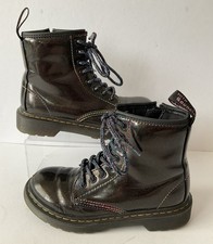 Dr. Martens DMs 1460 Junior Kids UK 12 Sparkle Rays Boot Glitter Rainbow Lace Up