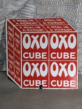 Antique Original Sign Gas Pump General Store OXO Cube Made in England  60/70s